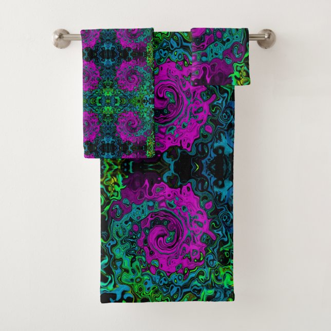 Tourbillon Liquide Abstrait Magenta Gras (En situation)