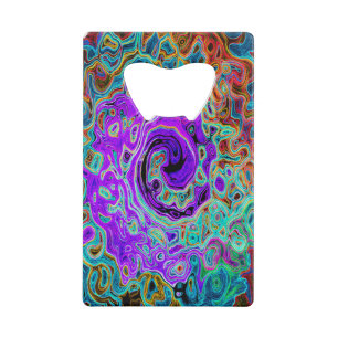 Tourbillon Liquide Abstrait Rétro Coloré Violet