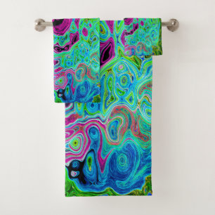 Tourbillon rétro Super rose et bleu chaud