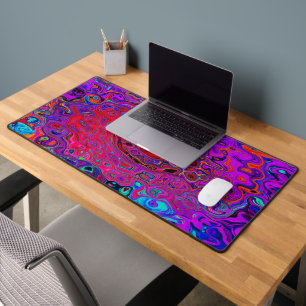 Tourbillon Rouge et Violet Abstrait Rétro Liquide
