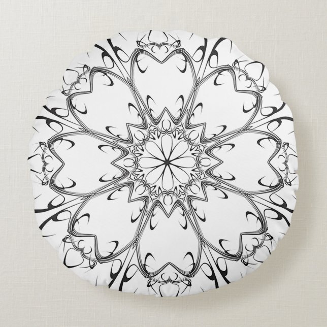 Tourbillonnant dans le vent rond coussin jetable (Devant)