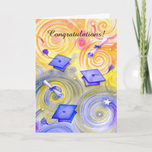 Tourbillons artistiques casquette graduation carte