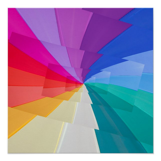 tourbillons multicolores sur des affiches brillant (Devant)