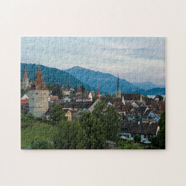 Tourelles de Zug Cityscape Jigsaw Puzzle (Horizontal)