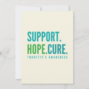 Tourette de support espoir cure carte d'invitation