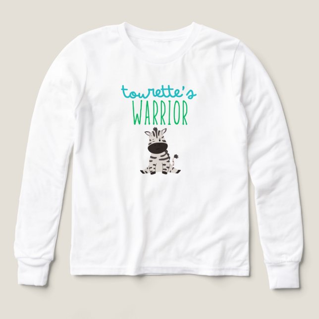 Tourette's guerrier mignon fille long manches (Motif recto)
