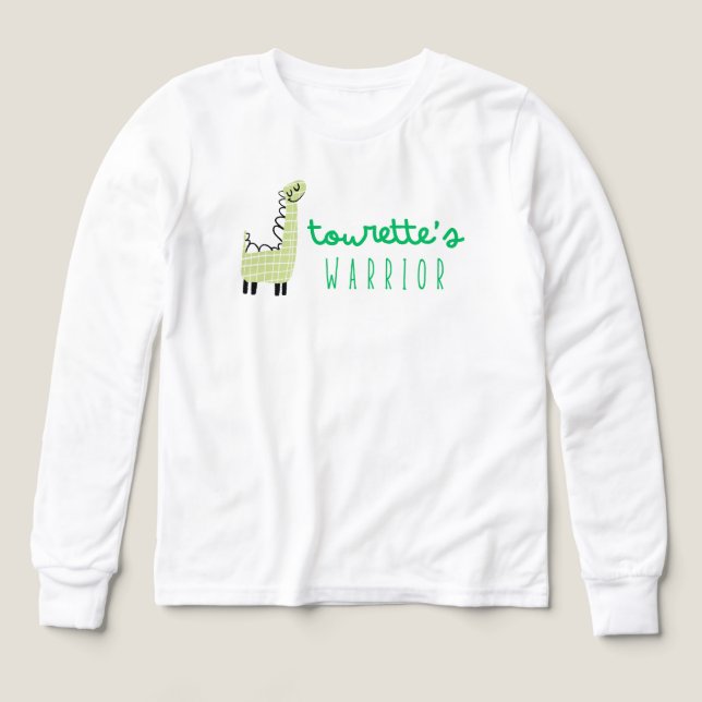 tourette's guerrier sensibilisation Girls Long Sle (Motif recto)