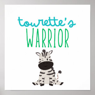 Tourette's guerrier sensibilisation joli affiche
