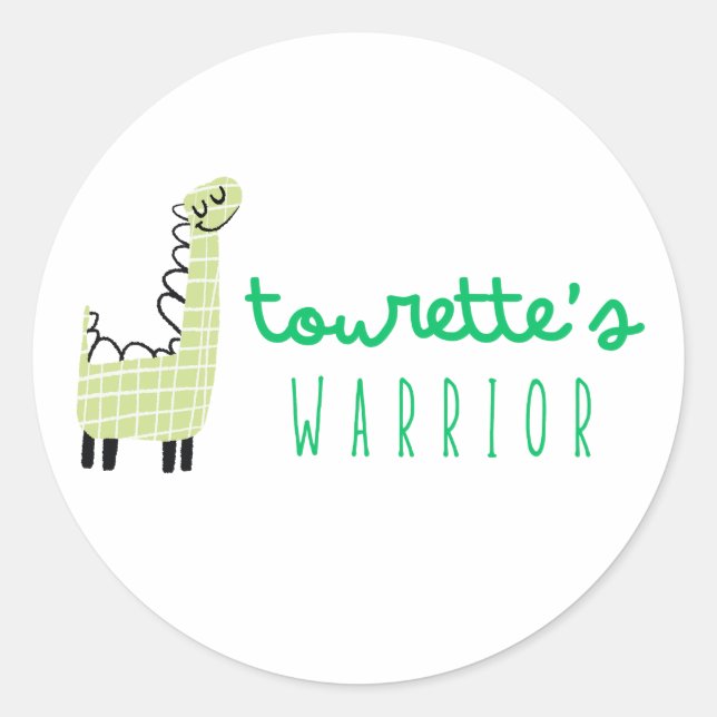 Tourette's guerrier sensibilisation Stickers migno (Devant)