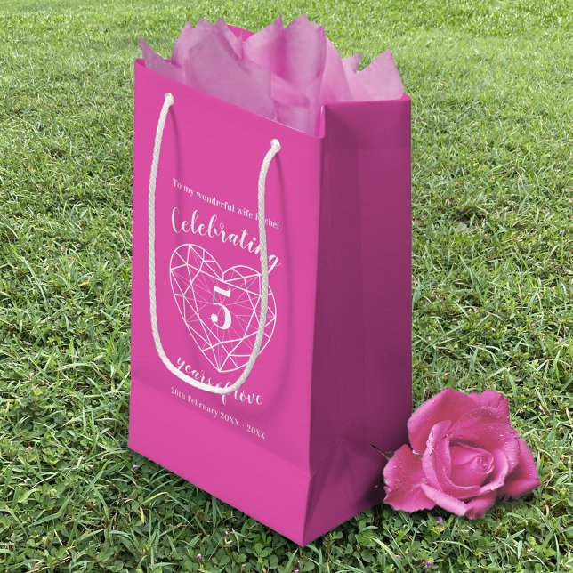 Tourmaline rose Anniversaire 5 ans sac cadeau (Créateur téléchargé)