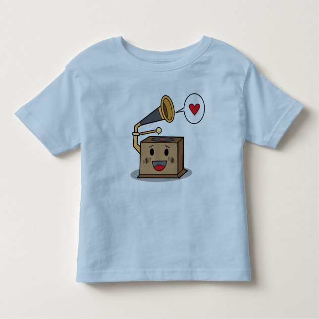 Tourne-disque mignon - le T-shirt de l'enfant en (Devant)