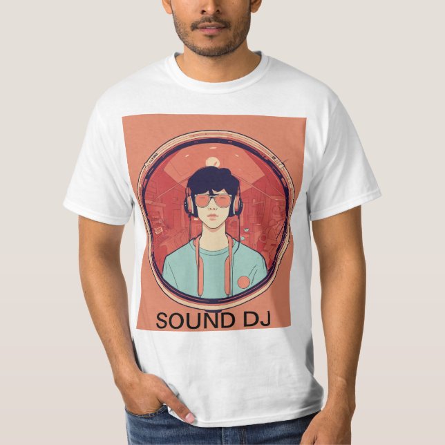 "Tourne-disques & Beats" T-shirt DJ (Devant)