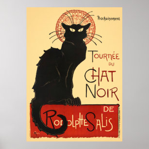 Tournée du Conversation Noir France Poster vintage