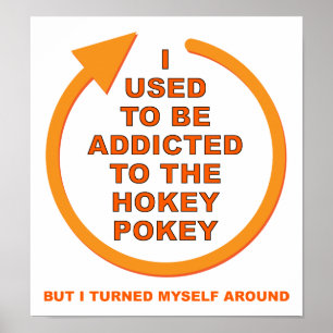 Tourner autour de la affiche drôle Hokey Pokey