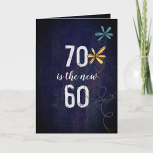 Tourner la carte humour de 70 ans