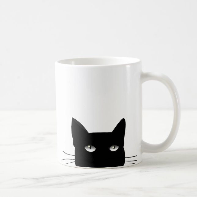 TOURNER LE CHAT NOIR KITTY LOVER CAFÉ MUG (Droite)