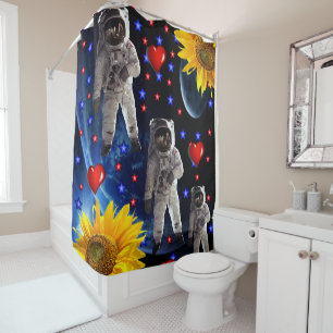 Tournesol Astronaut rideau de douche