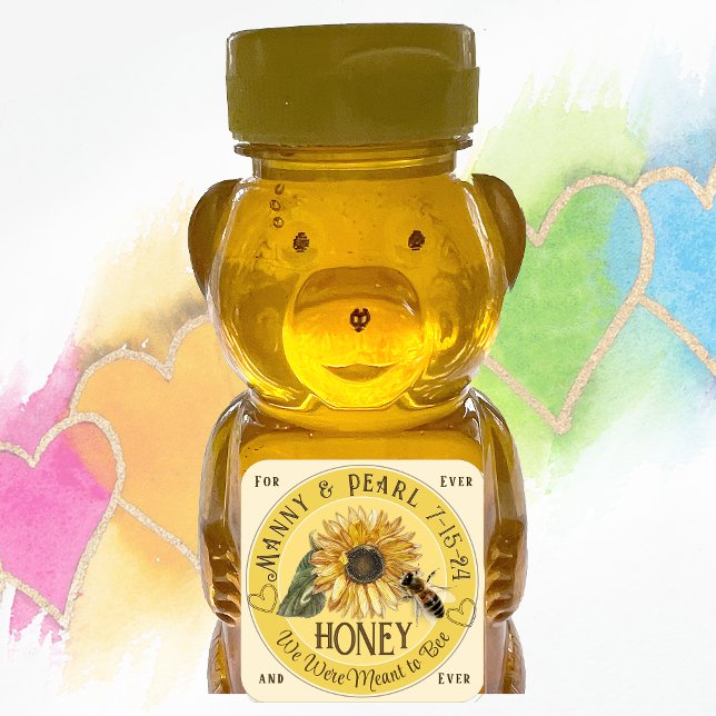 Tournesol avec Bee mini Honey Étiquette (Créateur téléchargé)