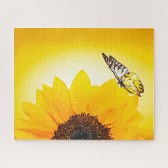 Tournesol avec puzzle papillon (Horizontal)