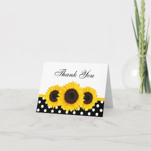 Tournesol blanc et noir Polka Merci
