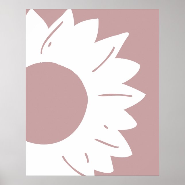 Tournesol blanc sur décoration murale abstraite ro (Devant)