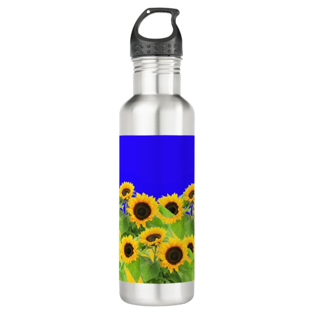 Tournesol Bouteille d'eau Ukraine Drapeau Couleurs (Devant)