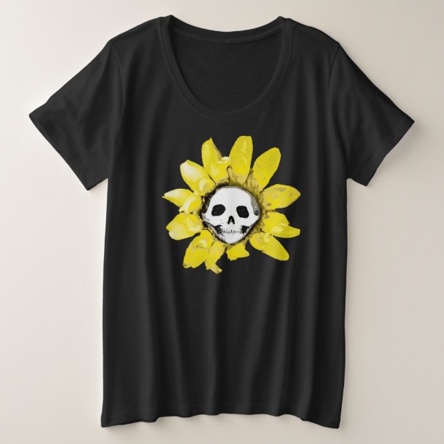 Tournesol crâne - Tous les styles Hommes/Femmes/En (Design devant)