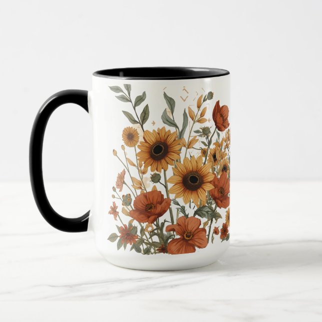 Tournesol de Boho & Mug Motif tribal - Terre chaud (Gauche)