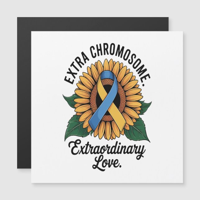 Tournesol de sensibilisation au syndrome de Down (Devant / Derrière)