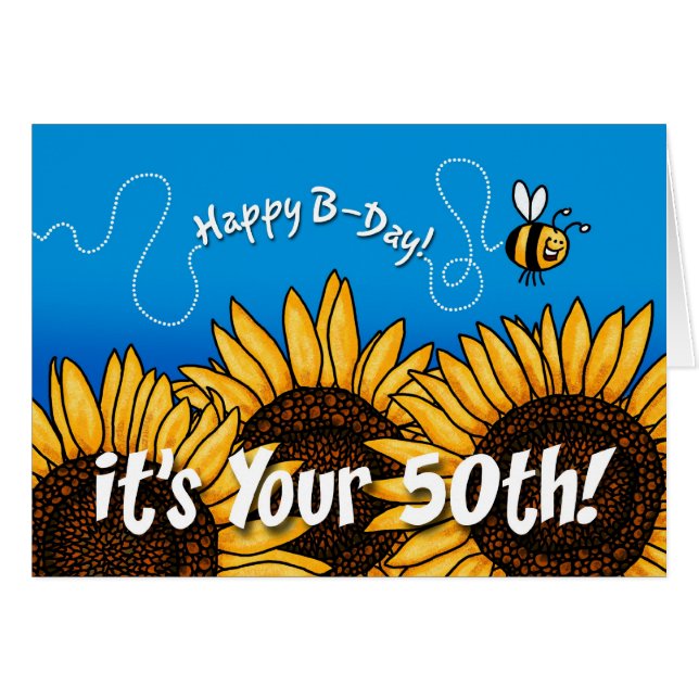tournesol de traînée d'abeille - 50 années (Devant horizontal)