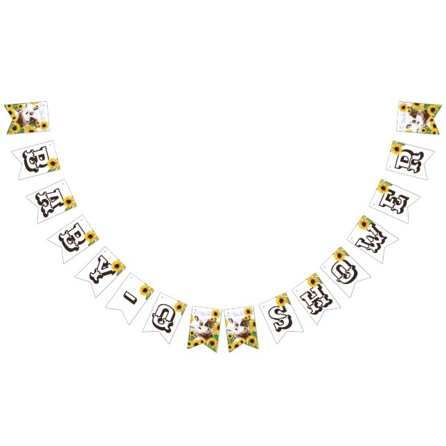 Tournesol de vache Baby Q Barbecue Drapeaux à soud (Tout)