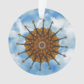 Tournesol de violon en ciel bleu avec des nuages