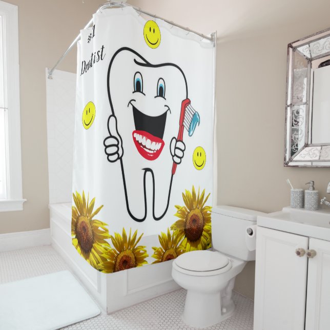 Tournesol Dentist Douche rideau (En situation)