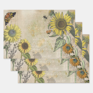 Tournesol Dreams Envelopper les feuilles de papier