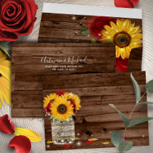 Tournesol en bois Brown rustique et Mariage en ros