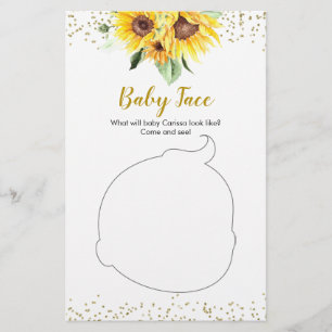 Tournesol est sur le chemin Baby shower Baby Face