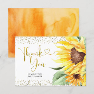 Tournesol est sur le chemin Baby shower Carte de r