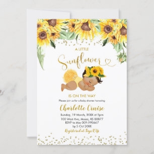 Tournesol est sur le chemin Baby shower Invitation