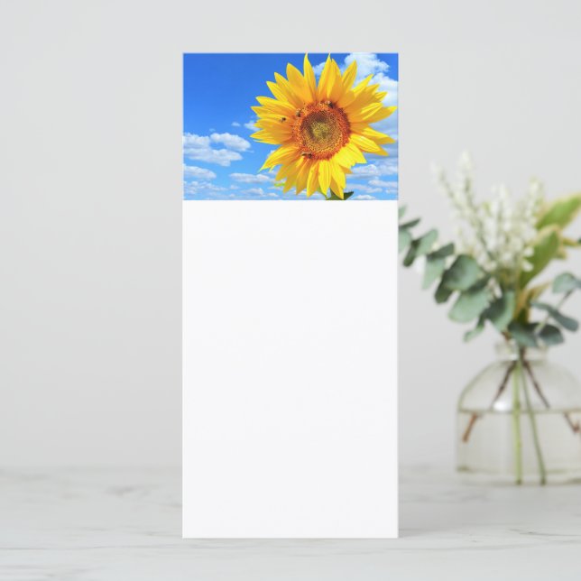 Tournesol et Abeilles sur Fond de Ciel Bleu Menu d (Debout devant)