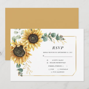 Tournesol Eucalyptus Botanique Or Géométrique RSVP