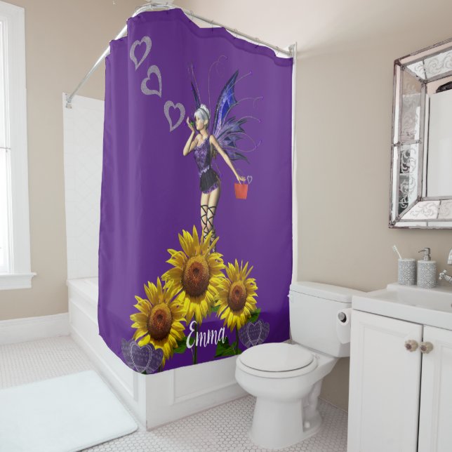 Tournesol Fairy Douche rideau (En situation)