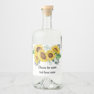 tournesol, fête fleurie étiquette