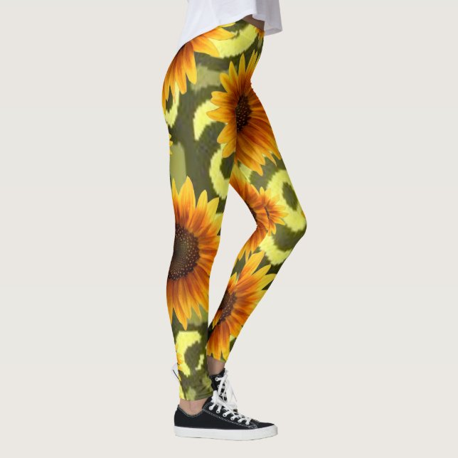 tournesol fleurs assorties long leggings adolescen (Droite)