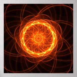 Tournesol fractal - Poster