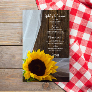 Tournesol jaune rustique et Mariage en bois de gra
