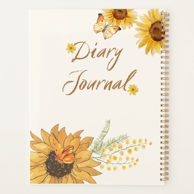 Tournesol joyeux et papillon esthétique de soleil (Dos)