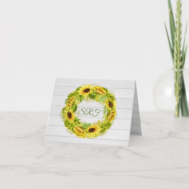 Tournesol Merci ou Carte Blanche (Devant)