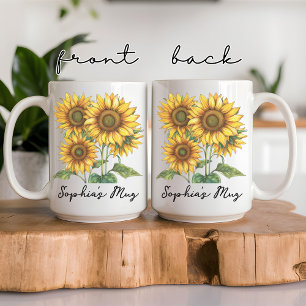 Tournesol Mug pour les femmes, Custom Mothers Day 
