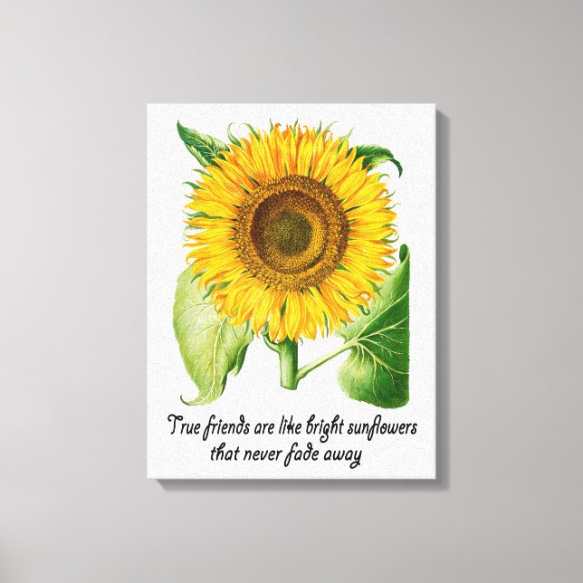Tournesol Mur Art toile Imprimer Fleur Ami Cadeau (Recto)