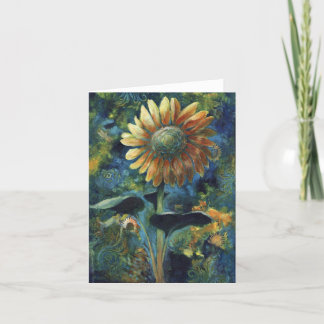 "Tournesol mystique", une carte de voeux de
